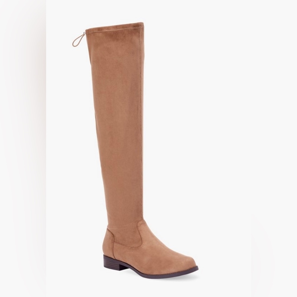 Womens Tan Suede Over The Knee Thigh High Boots Size 7